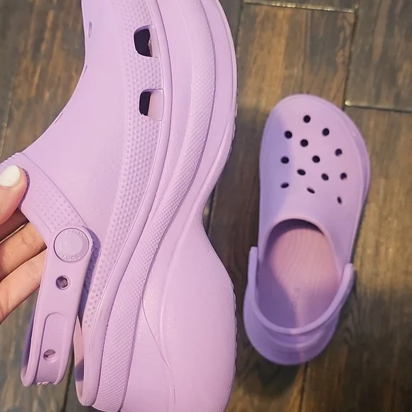 Crocs Bae Platform Clog Purple Women's Size 6 - Picture 2 of 8